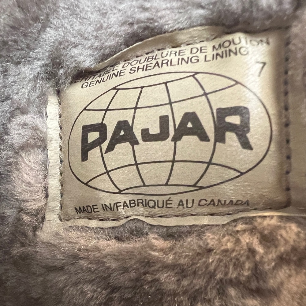 PAJAR Women's Black Leather & Suede Boots with Shearling Lining - Picture 6 of 6